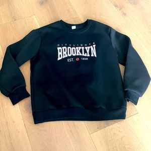 SHENHE Girl's Casual Letter Print Crew Neck Long Sleeve Pullover Sweatshirt Tops